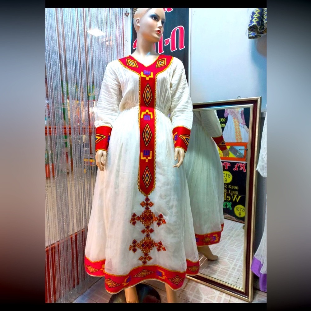 Ethiopian, eritrean traditional woman’s dress